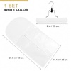 image:imageExtensions Hanger with DustProof Storage Bag Holder Hair Extensions Hairpieces Waterproof Portable Suit With Transparent Zip Up Closure White Color 1 Set