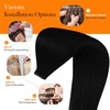 image:imageSunny Hair 18 Inch Genius Weft Hair Extensions Human Hair Blonde 60GGenius 1Jet Black
