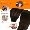 image:imageSunny Hair 18 Inch Genius Weft Hair Extensions Human Hair Blonde 60GGenius 226Dark Brown Balayage Medium Brown