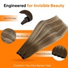 image:imageSunny Hair 18 Inch Genius Weft Hair Extensions Human Hair Blonde 60GGenius3822Cool Brown Ombre Blonde