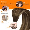 image:imageSunny Hair 18 Inch Genius Weft Hair Extensions Human Hair Blonde 60GGenius4274Dark Brown Balayage Caramel Blonde