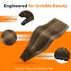 image:imageSunny Hair 18 Inch Genius Weft Hair Extensions Human Hair Blonde 60GGenius4274Dark Brown Balayage Caramel Blonde