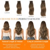 image:imageSunny Hair 18 Inch Genius Weft Hair Extensions Human Hair Blonde 60GGenius4274Dark Brown Balayage Caramel Blonde