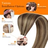 image:imageSunny Hair 18 Inch Genius Weft Hair Extensions Human Hair Blonde 60GGenius4P27Brown Highlight Caramel Blonde