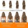 image:imageSunny Hair 18 Inch Genius Weft Hair Extensions Human Hair Blonde 60GGenius4P27Brown Highlight Caramel Blonde