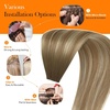 image:imageSunny Hair 18 Inch Genius Weft Hair Extensions Human Hair Blonde 60GGenius6606Medium Brown Balayage Platinum Blonde