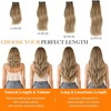 image:imageSunny Hair 18 Inch Genius Weft Hair Extensions Human Hair Blonde 60GGenius6606Medium Brown Balayage Platinum Blonde