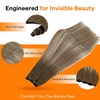 image:imageSunny Hair 18 Inch Genius Weft Hair Extensions Human Hair Blonde 60GGenius8228Light Brown Balayage Medium Blonde