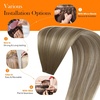 image:imageSunny Hair 18 Inch Genius Weft Hair Extensions Human Hair Blonde 60GGenius8228Light Brown Balayage Medium Blonde