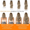 image:imageSunny Hair 18 Inch Genius Weft Hair Extensions Human Hair Blonde 60GGenius8228Light Brown Balayage Medium Blonde