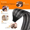 image:imageSunny Hair 18 Inch Genius Weft Hair Extensions Human Hair Blonde 60GGeniusNatural Black Ombre Silver 1BS1B