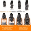 image:imageSunny Hair 18 Inch Genius Weft Hair Extensions Human Hair Blonde 60GGeniusNatural Black Ombre Silver 1BS1B