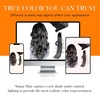 image:imageSunny Hair 18 Inch Genius Weft Hair Extensions Human Hair Blonde 60GGeniusNatural Black Ombre Silver 1BS1B