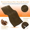 image:imageSunny Hair 18 Inch Genius Weft Hair Extensions Human Hair Blonde 60GPU Butterfly 3 Cool Brown