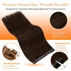 image:imageSunny Hair 18 Inch Genius Weft Hair Extensions Human Hair Blonde 60GPU Butterfly 4 Chocolate Brown
