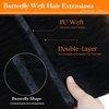 image:imageSunny Hair 18 Inch Genius Weft Hair Extensions Human Hair Blonde 60GPU Butterfly Bala 1B418 Black Balayage Ash Blonde
