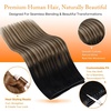 image:imageSunny Hair 18 Inch Genius Weft Hair Extensions Human Hair Blonde 60GPU Butterfly Bala 1B418 Black Balayage Ash Blonde