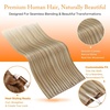 image:imageSunny Hair 18 Inch Genius Weft Hair Extensions Human Hair Blonde 60GPU Butterfly16P22Golden Blonde Highlights