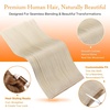 image:imageSunny Hair 18 Inch Genius Weft Hair Extensions Human Hair Blonde 60GPU Butterfly60Platinum Blonde