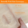 image:imageSunny Hair 18 Inch Genius Weft Hair Extensions Human Hair Blonde 60GPU Butterfly60Platinum Blonde