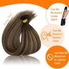 image:imageSunny Hair 22 Inch U Tip Hair Extensions Human Hair Dark Brown Balayage