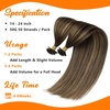 image:imageSunny Hair 22 Inch U Tip Hair Extensions Human Hair Dark Brown Balayage