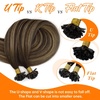 image:imageSunny Hair 22 Inch U Tip Hair Extensions Human Hair Dark Brown Balayage