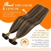 image:imageSunny Hair 22 Inch U Tip Hair Extensions Human Hair Dark Brown Balayage