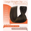 image:imageSunny Hair Clip in Hair Extensions Real Human Hair Balayage 120g