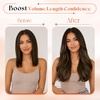 image:imageSunny Hair Clip in Hair Extensions Real Human Hair Balayage 120g