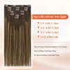 image:imageSunny Hair Clip in Hair Extensions Real Human Hair Balayage Caramel Blonde