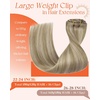 image:imageSunny Hair Clip in Hair Extensions Real Human Hair Blonde Highlight 22inch