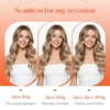 image:imageSunny Hair Clip in Hair Extensions Real Human Hair Brown Balayage