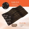 image:imageSunny Hair Clip in Hair Extensions Real Human Hair Brown Balayage
