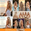 image:imageSunny Hair Clip in Hair Extensions Real Human Hair Brown Ombre 26 Inch