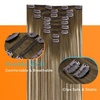 image:imageSunny Hair Clip in Hair Extensions Real Human Hair Brown Ombre 26 Inch