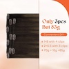 image:imageSunny Hair Clip in Hair Extensions Real Human Hair Dark Brown Balayage