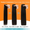 image:imageSunny Hair Clip in Hair Extensions Real Human Hair Jet Black 20 Inch 170g