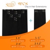 image:imageSunny Hair Clip in Hair Extensions Real Human Hair Jet Black 20 Inch 170g
