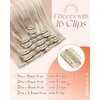 image:imageSunny Hair Clip in Hair Extensions Real Human Hair Ombre 18 Inch 135g