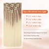 image:imageSunny Hair Clip in Hair Extensions Real Human Hair Ombre Blonde Highlights