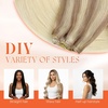 image:imageSunny Hair Clip in Hair Extensions Real Human Hair Ombre Blonde Highlights
