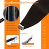 image:imageSunny Hair Tape in Hair Extensions Human Hair Dark Brown 18 inch 20Pcs 50g