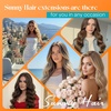 image:imageSunny Hair Tape in Weft Hair Extensions Human Hair 1 Jet Black 18 InchGUTP1 Jet Black
