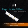 image:imageSunny Hair Tape in Weft Hair Extensions Human Hair 1 Jet Black 18 InchGUTP1 Jet Black