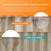 image:imageSunny Hair Tape in Weft Hair Extensions Human Hair 1 Jet Black 18 InchGUTP1622 Highlight Blonde
