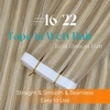 image:imageSunny Hair Tape in Weft Hair Extensions Human Hair 1 Jet Black 18 InchGUTP1622 Highlight Blonde