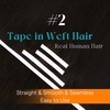 image:imageSunny Hair Tape in Weft Hair Extensions Human Hair 1 Jet Black 18 InchGUTP2 Darkest Brown