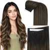 image:imageSunny Hair Tape in Weft Hair Extensions Human Hair 1 Jet Black 18 InchGUTP226 Balayage Brown