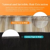 image:imageSunny Hair Tape in Weft Hair Extensions Human Hair 1 Jet Black 18 InchGUTP226 Balayage Brown